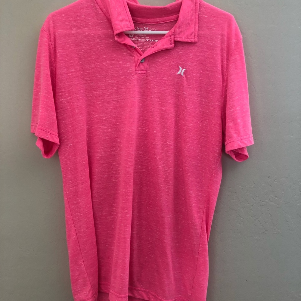 Hurley pink slim fit shirt